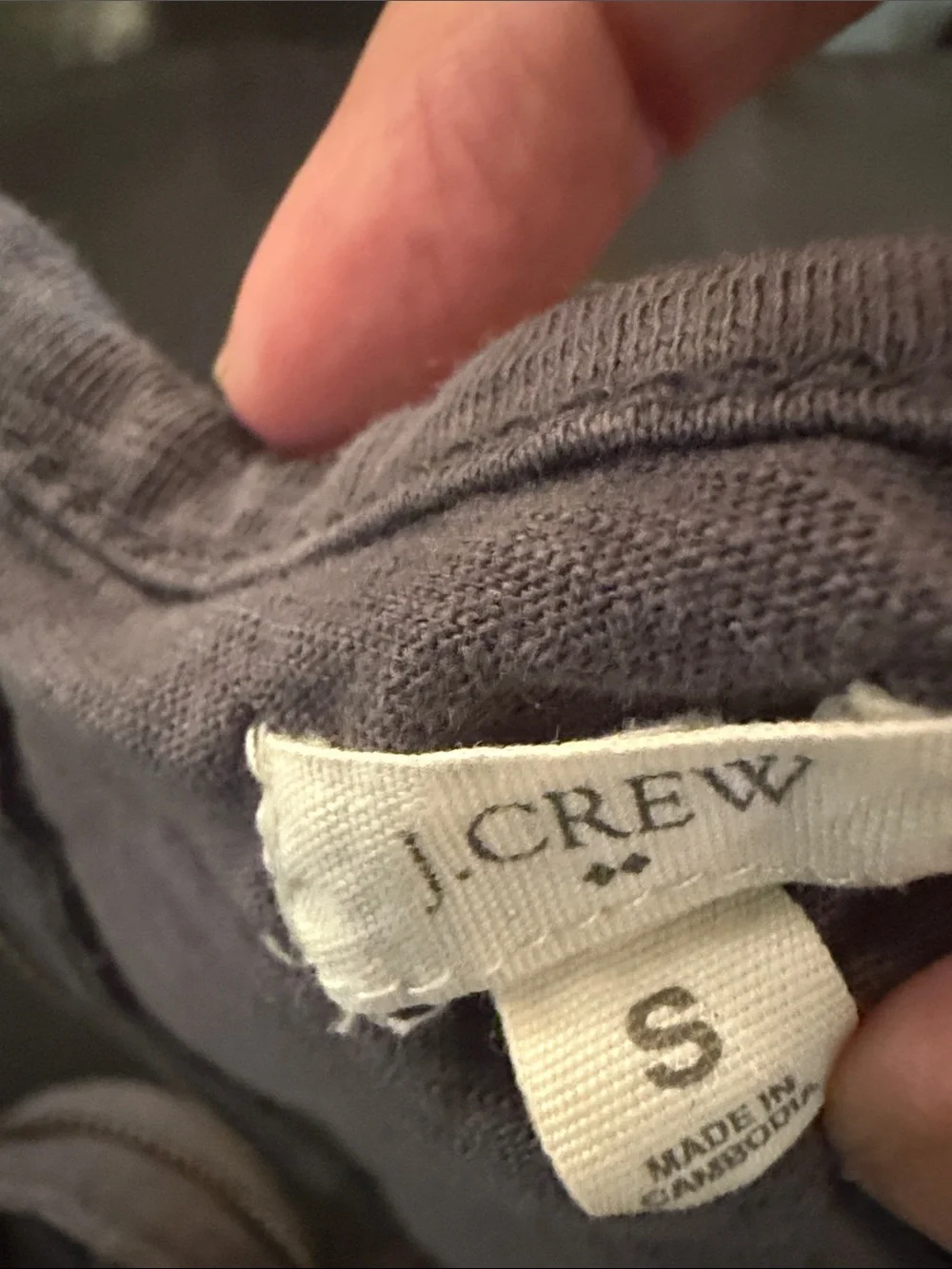 J. Crew charcoal gray scoop neck tank top